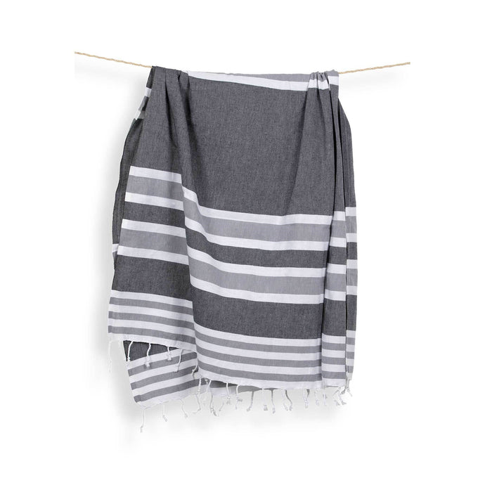 Turkish Towel : Ariel in Black