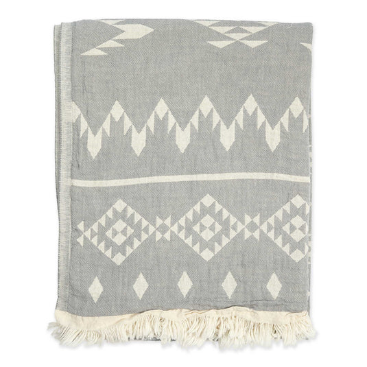 Turkish Towel : Atlas in Light Grey