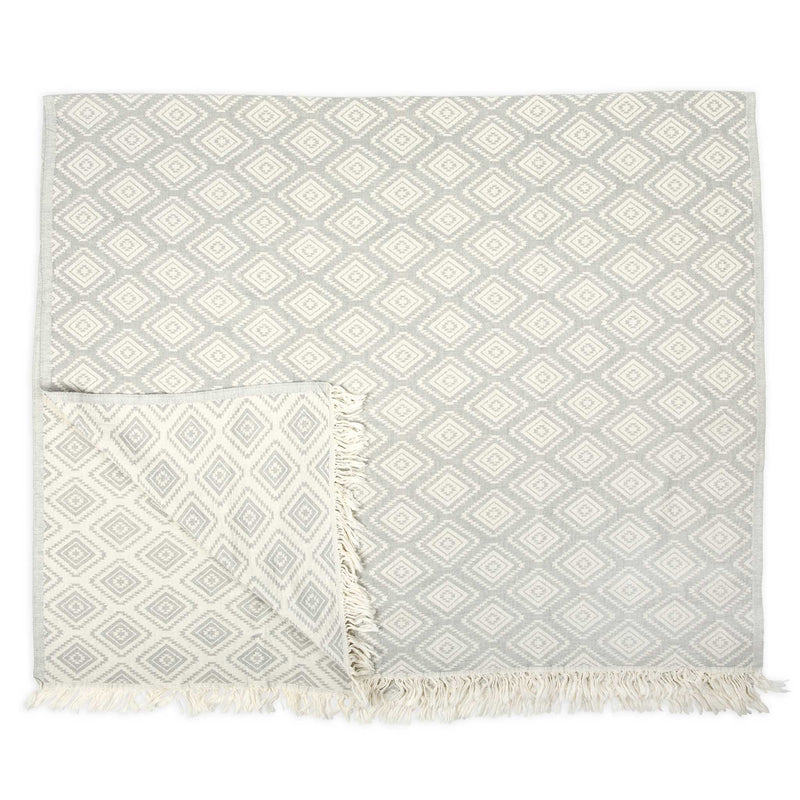 Load image into Gallery viewer, Turkish Towel :  Pyramid Light Grey
