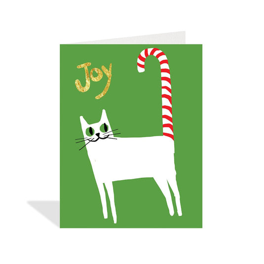 Candy Cane Cat Card